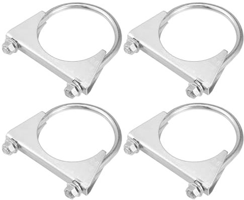 Hihaha Round U Bolt Muffler Exhaust Clamps for Car / 2.75 ID 70mm / 4 Pcs