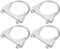 Hihaha Round U Bolt Muffler Exhaust Clamps for Car / 2.75 ID 70mm / 4 Pcs