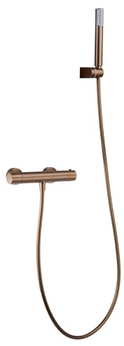 IMEX BTM039-5ORC MONZA Kit Ducha Termostatico Oro Rosa Cepillado