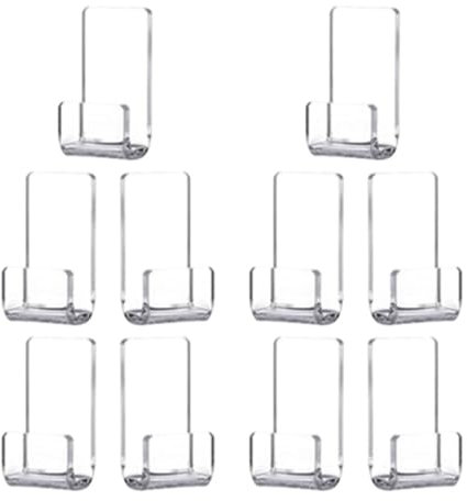 Luxshiny 15 Stück Wandmontierter Vinyl-Schallplatten-Organizer Schallplatten-Display-Rack Zeitschriftenständer Bilderrahmen-Regal Haken-Up-Acryl-Display-Ständer Hohe Transparenz