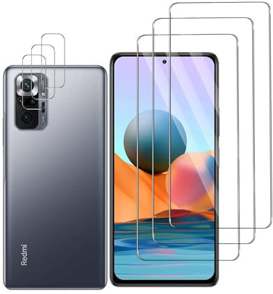 [3 Piezas] Protector de Pantalla para Xiaomi Redmi Note 10 Pro[Dureza 9H] [Anti-rasguños] [Alta Definición] [Anti-Huella] Vidrio Templado Protector Pantalla Compatible con Xiaomi Redmi Note 10 Pro