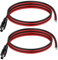 RUNCCI-YUN 2Pack 14AWG DC 12V 10A 5.5 x 2.1mm Male DC Stromkabel Pigtails,DC Power Jack Plug Adapter hohlstecker 5,5 2,1Niedervolt Steckverbinder für CCTV Sicherheit Kamera(3.2FT/1.0m)