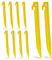 Bewudy 10 Stück Kunststoff Heringe, Erdnägel für Camping Zeltheringe mit Heringzieher-Loch Sandheringe 23cm Kunststoff Zeltnagel für Camping Garten Outdoor Strand
