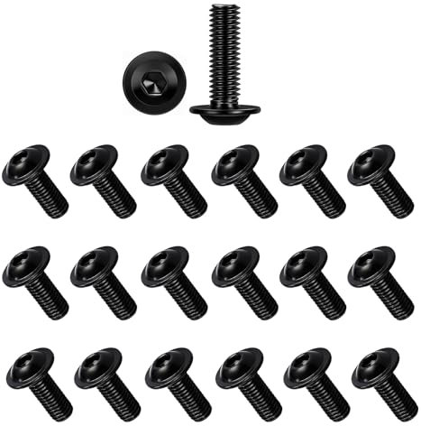 SoeUyd 20 Pezzi Viti M5 x 16 MM Bulloni, Viti Acciaio Inox, Viti A Testa Bombata con Esagono Incassato E Resistente Alle Alte Temperature, Miglioramento Della Casa E Riparazioni di Motocicli