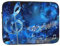 KCGSDEGV Housse de protection pour ordinateur portable avec imprimé musique bleue pour une protection ultime – Sacoche pour tablette, Noir , 12 inch
