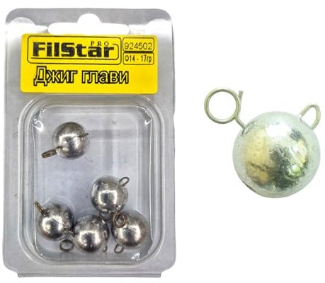 PRO FILSTAR Jigköpfe für Kunstköder 5 x 17g - Cheburashka Blei - Jighead