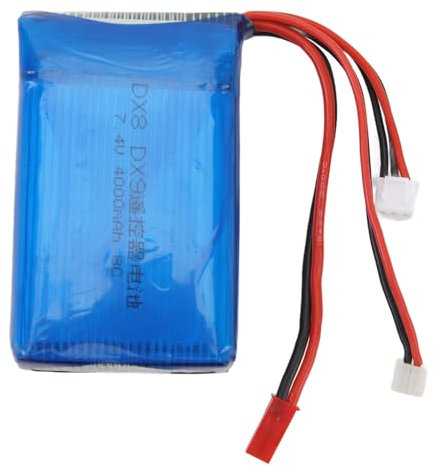 Fernbedienungsbatterie, 4000 MAh 7, 4 V Sender-Akku Lithiumbatterie für Spektrum TX-Sender DX8 DX9-Fernbedienung