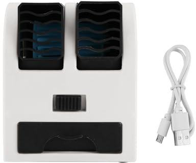 Diheohg Mini Climatisation 3-en-1 Ventilateur Humidificateur Purificateur pour Maison/ExtéRieur USB/Alimenté par Batterie Refroidisseur d'air Silencieux Portable