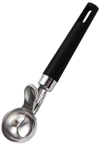 Backschaufel, Plätzchenteigschaufel mit rutschfestem Griff, leicht zu greifender Baller aus Edelstahl für Obst, Desserts, Fleischbällchen, Bäckereien, Süßigkeiten, Küche, Partys, Buffets