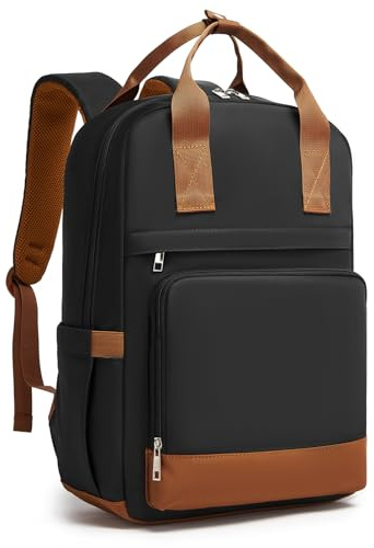 Kono Laptop Backpack Womens School Bags for Girls Lightweight Rucksack | 15.6 Padded Laptop Compartment, Water Resistant, Luggage Strap, Ideal for School College Work Daily Commuting & Travel, Gift