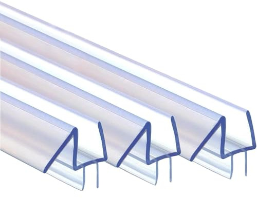 Abdichten und Imprägnieren der Duschtür-Unterseite, 3er-Pack, 70 cm, 27,55 Zoll, ultratransparente PVC-Wasserbarriere, einfache Installation (8 mm)