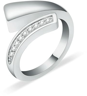ADENLA Urnenring für Asche für Frauen Asche Ring Gedenkfeier Schmuck Trauer Andenken Geschenk für den Verlust eines geliebten Menschen