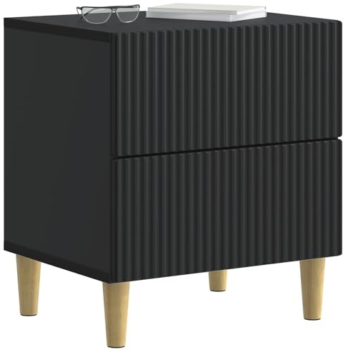 vidaXL Nachttisch 2 STK. Schwarz 43 x 34,5 x 48 cm Holzwerkstoff