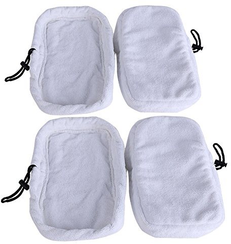 BettaWell Washable Reusable Steam Replacement Microfiber Mop Pads for Bissell Steam Mop model 1867 | Compare to Bissell Steam Mop Part # 203-2158, 2032158, 3255, 32525 (Pack of 4)