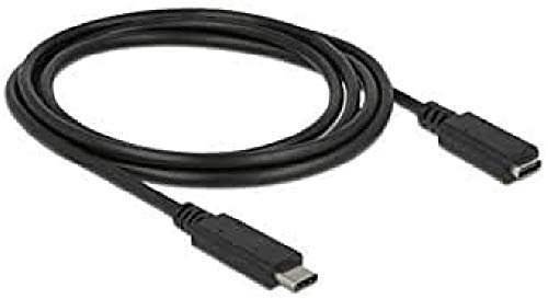 DeLock Kab USB3.1 C> USB Type-C Buchse Verlängerung 1.5 m Schwarz - Kabel - Digital/Daten, 85534