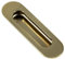 JUVA Muschelgriff Schiebetür rund Einlassgriff oval Schiebetürgriff Edelstahl Messing poliert - H10204 | Möbelgriff Gold-Optik PVD beschichtet | 130 x 37 mm | 1 Stück - Griff-Muschel mit Schrauben