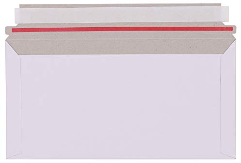 10x Kompaktbrief 230x120mm Großbrief Umschläge Brief DIN Lang Pappe Karton Versandtaschen Selbstklebend weiss A1 B2 Vollpappe