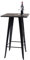 Mendler Stehtisch HWC-A73 inkl. Holz-Tischplatte, Bistrotisch Bartisch, Metall Industriedesign FSC® 107x60x60cm - schwarz