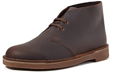 Clarks Desert Boot Bushacre 3, Botas Hombre, Marrón (Dark Brown Leather), 41.5 EU
