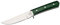 Puma TEC Gürtelmesser, Stahl 3Cr13, satinierte Klinge, grüne Micartaschalen, Fingerschutz, Schwarze Lederscheide