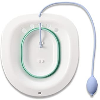 Sitz Baignoire pour hémorroïdes – MissZM, pour femmes enceintes ou hémorroïdes, pliable et à suspendre, grande capacité, pour soins privés, lavage anti-débordement