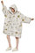 Sacebeleu Decke Hoodie Sweatshirt,Flauschige Sherpa TV-Decke mit Ärmeln,Oversized Kapuzen Pullover Kuscheldecke mit Känguru Tasche,Flanell Fleecedecke,Einheitsgröße für Damen,Herren