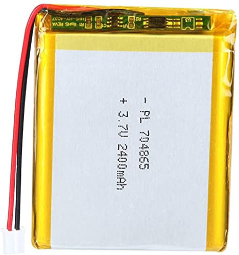 3.7V 2400mAh 704865 Lipo Batterie Rechargeable Lithium Polymère ION Batterie avec Connecteur JST