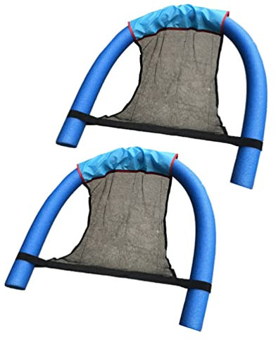 Ergonomic Floating Pool Chair Net, 2PCS Comfortable Mesh Sling for Kids& Adult for Lake, Pool, Ocean, River- Noodle Sling Chair Great for Water Relaxation (Noodle Not Included)