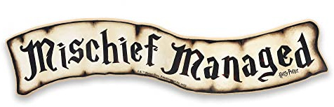 Harry Potter Mischief Managed Rustic Wood Wall Decor - Vintage Mischief Managed Sign for Home Decorating
