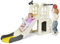 COSTWAY Kinder Rutsche, 6 in 1 Kinderrutsche & Leiter & Basketballkorb & Wurfring & Teleskop & Tunnel, Kinder Spielplatz, Rutsch Indoor Outdoor ab 3 Jahre alt (Gelb)