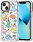 MOSNOVO Case for iPhone 13, [Buffertech 6.6ft Military-Grade Drop Protection] [Anti Peel Off Tech] Clear TPU Bumper Phone Case Cover Design - Dinosaur Land