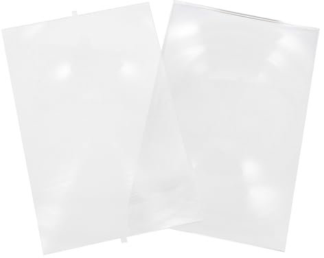ULTECHNOVO Handhold Full Page Magnifier - 2 Pcs Fresnel Lens Page Magnifier - Rectangular Flat Sheet Fresnel Lens for Computer Display Screen Projector, 5.5 x 3.5inches