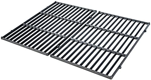 CLP Grillrost Set I Für Gas- Kohle- & Elektrogrillgeräte I Grillrost Set Aus Gusseisen, Farbe:schwarz, Größe:44,5x30,3 cm