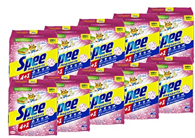 Spee Megaperls Color Waschpulver 4 + 1 190 WL (10 x 19 Waschladungen), Colorwaschmittel mit 4 + 1 Formel vereint Reinheit, Strahlkraft, Frische & Nachhaltigkeit, 20° - 60° C