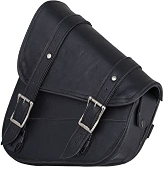 Gargoyle Bells Motorrad Satteltaschen Leder Solo Swing Arm Tasche für Softails und Choppers Motorrad Gepäcktaschen Linke Seitentasche für Motorrad