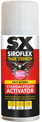 SX Trade Strength Superglue Activator 200ml - A Low Viscosity Solvent Based Cyanoacrylate Adhesive Activator - Which Is Fast Acting
