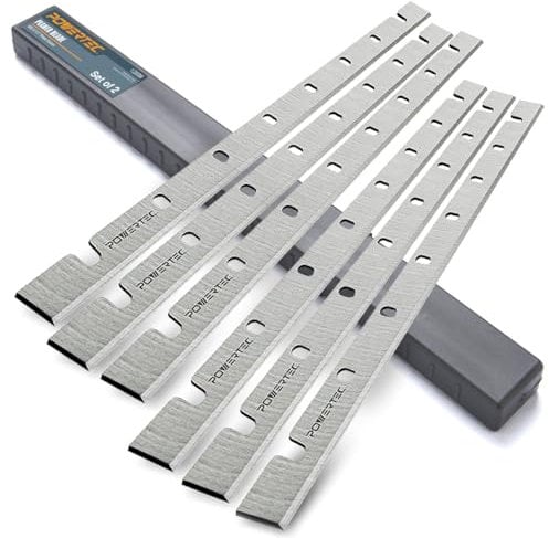 POWERTEC 12-1/2 Inch Planer Blades for DeWalt DW733 Planer, Replacement for DW7332 Planer Knives, Set of 6 (12809-P3)