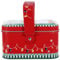 SEWACC Christmas Tin Box with Handle Empty Tinplate Box Candy Cookies Box Xmas Biscuits Treat Case with Lid Small Container for Winter Holiday Party Favors Supplies