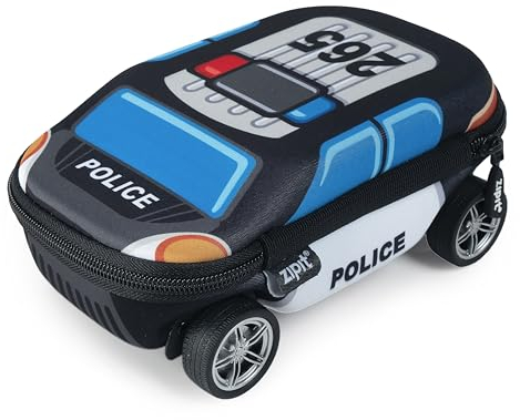 ZIPIT Polizeiauto-Federmäppchen für Jungen, große Kapazität Federmäppchen für die Schule