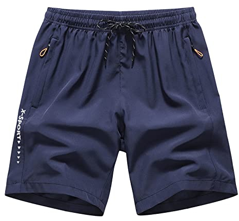 Herren-Badeshorts, Sommer, modisch, Sport, Cargohose, gerades Bein, lockere Shorts, Strandhose, Zehen, Herren-Badehose mit Futter, Herren-Badehose, lange Badeshorts, 5-blau, 56