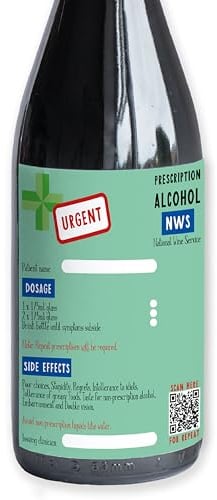 Funny Alcohol Wine Prescription Label Gift Ideas for Women, Novelty Funny Gifts for Men, Funny Gifts for Women, for Birthday Christmas Secret Santa Mothers or Fathers Day, Joke Gifts (Label only)