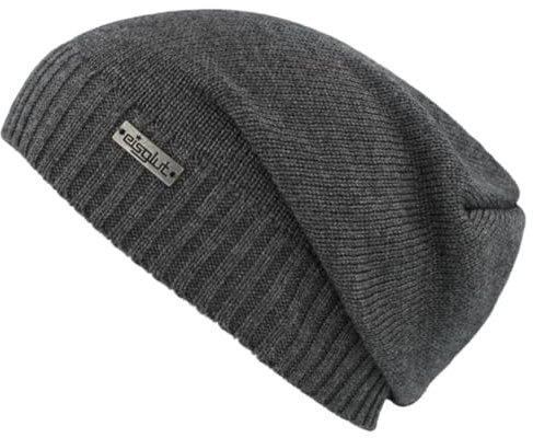 Eisglut Unisex Rocketo Cotton Strickmütze/Made IN Germany, anthrazit Mel, One Size