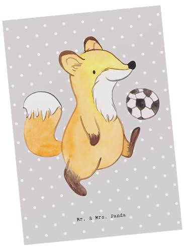 Mr. & Mrs. Panda Grußkarte Fußballer Herz - Geschenk, Turnier, Verein, Postkarte, Fußballspiel, Ansichtskarten, Postkarten, Kunstkarten, Kicken, Ansichtskarte, Glücksbringer