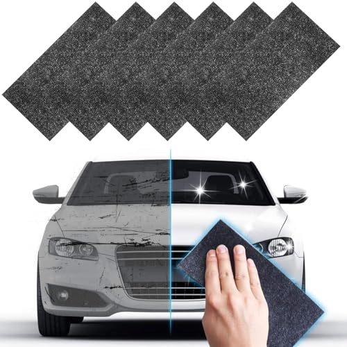 Wondora 6 Stück Nano Sparkle Tuch, Magic Nano Sparkle Tuch Auto Kratzer Entfernen Reparatur, Nanomagic car Scratch Remover für Reparatur von Kratzfarben Autoreinigung und Flecken