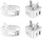 USB C Charger for iPhone 16 15 Charger USB C Plug with Cables, 20W Fast Charger Plug 2 Pack Type C UK Wall Phone Power Adapter for iPhone 16 15 Pro Max/16 15 Pro/iPad Pro/Air/Samsung S25 Ultra/S24/S23