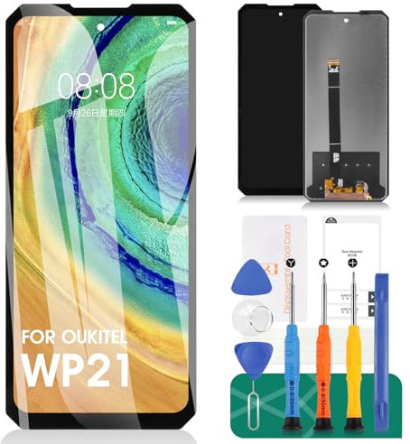 Oukitel WP21 Ultra-Bildschirm-Ersatz für Oukitel WP21 LCD-Display, Touch-Digitalisierer, Montage-Reparatur-Sets (Schwarz, ohne Rahmen)