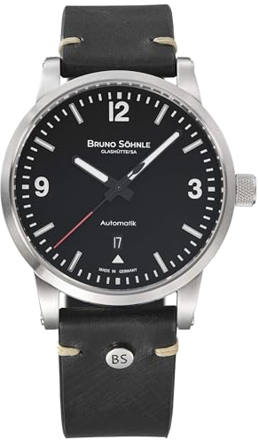 Bruno Söhnle Herrenuhr Original NEU Episode V Limitierte Edition Herrenuhr Schwarz Datum Automatik 44mm- 17-12123-761