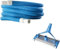 SIQUA Kit Premium Limpieza Piscinas – Limpiafondos de Aluminio con Cepillos Laterales + Manguera Autoflotante 8 m Ø38 mm, Resistente al Sol, Aspiración Manual para Fondo de Piscina