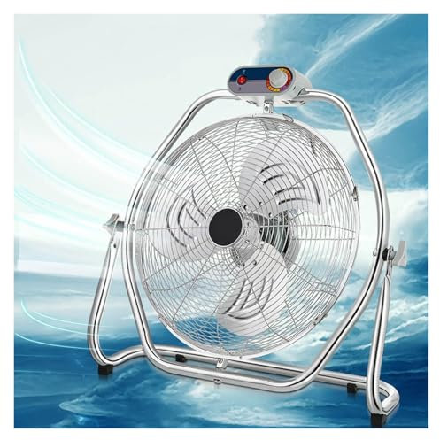 NINHFTDROU Floor Fan,High Velocity Fan, Shakeable head High Velocity Heavy Duty Metal Garage Wall Fan,Industrial Drum for Home, Commercial, Residential and Greenhouse Use(20)