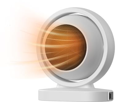 Dhqkqg Termoventilatore, Mini Stufetta Elettrica Portatile, Stufetta Elettrica Basso Consumo, Riscaldatore Elettrico, Stufa Portatile, Controllo Termostatico, Protezione Anti-Surriscaldamento